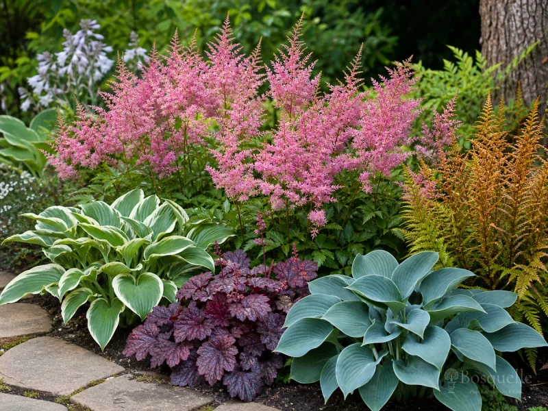 Astilbe Companion Plants — for Astilbe Japonica 'Montgomery'