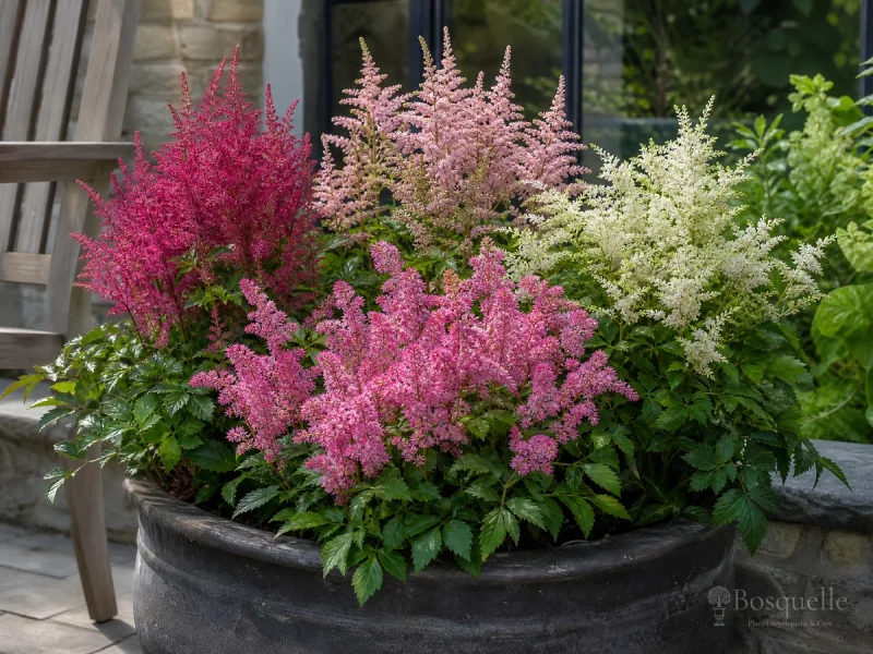 Astilbe in Containers — for Astilbe Japonica 'Montgomery'