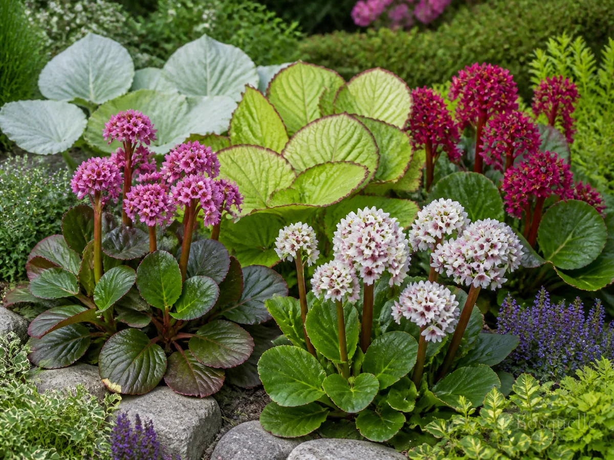 Bergenia Companion Plants — for Elephant's Ears 'Rotblum'