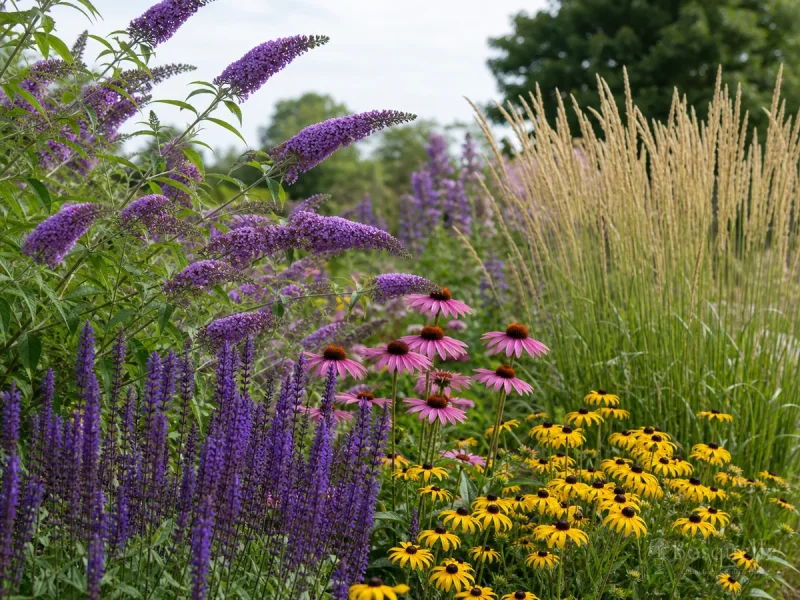 Butterfly Bush Companion Plants for Sun guide illustration
