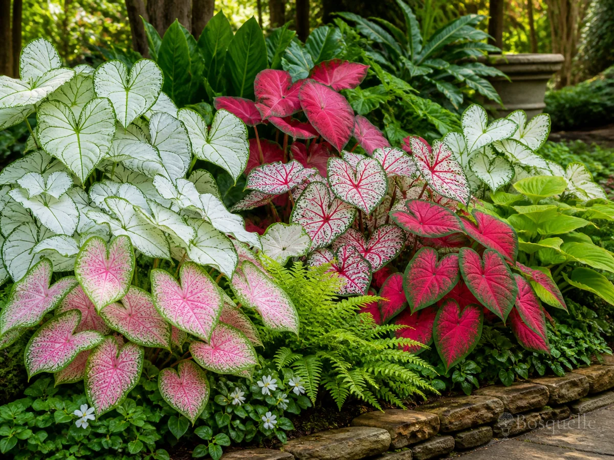 Caladium Companion Plants — for Angel Wings 'Miss Muffet'