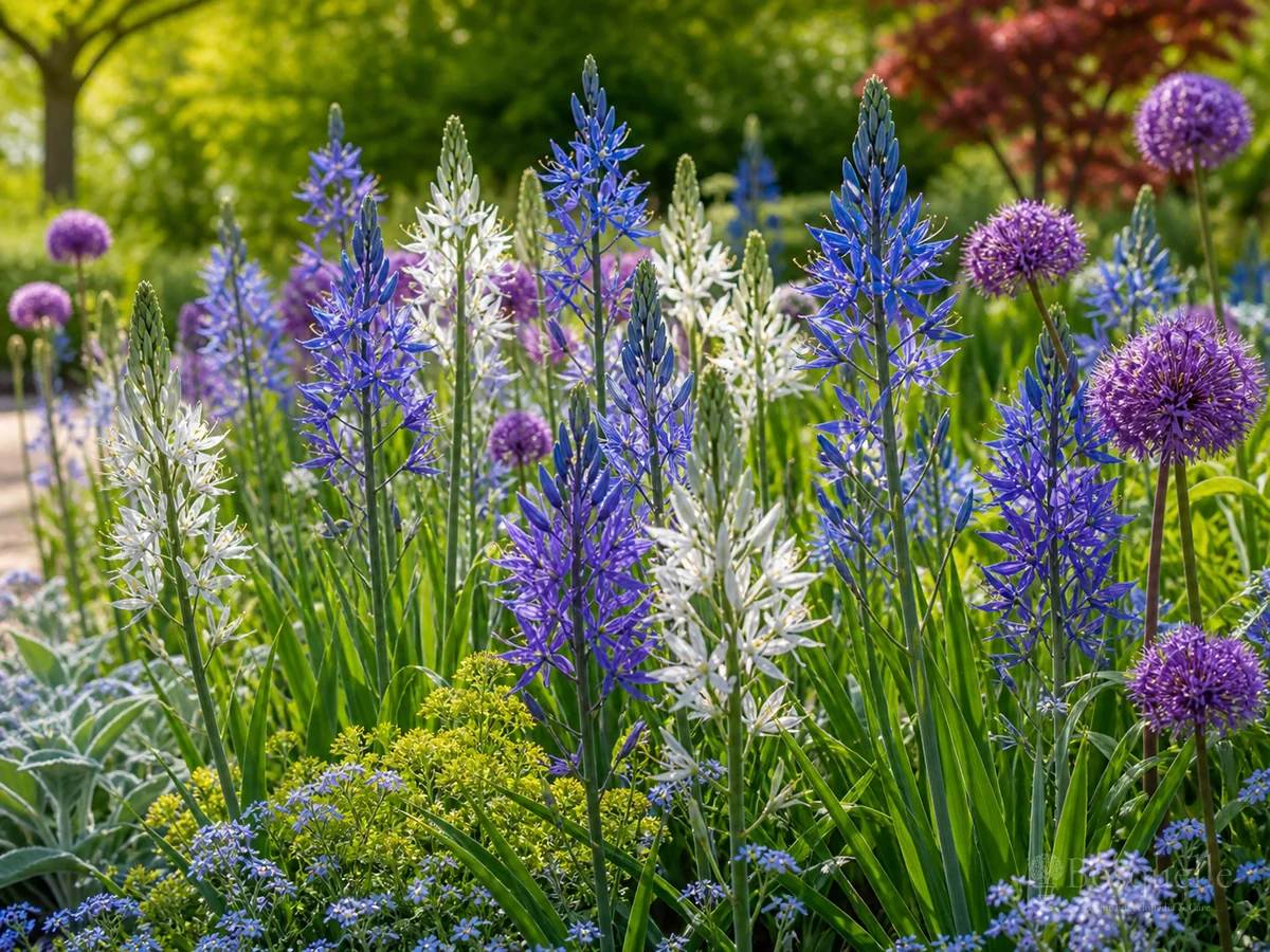 Camassia Companion Plants — for Camassia leichtlinii subsp. suksdorfii 'Blauwe Donau'