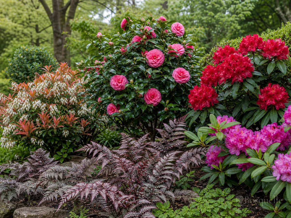 Camellia Companion Plants — for Camellia 'Bob Hope'