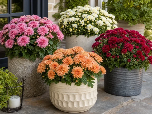 Chrysanthemums in Containers — for Garden Mum 'Harmony'