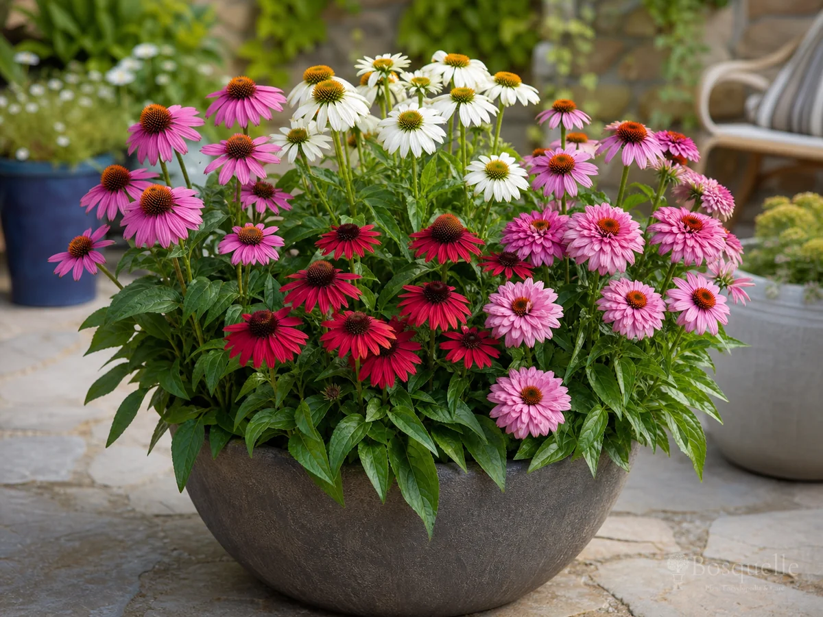 Coneflowers in Containers guide illustration