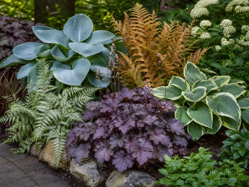 Coral Bells Companion Plants — for Coral Bells 'Shanghai'