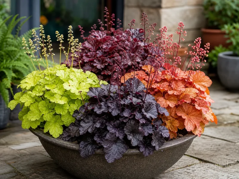 Coral Bells in Containers — for Coral Bells 'Shanghai'