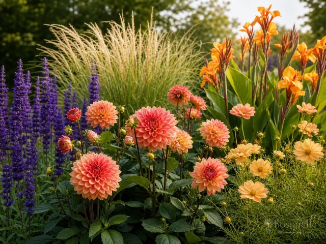 Dahlia Companion Plants — for David Howard' Dahlia