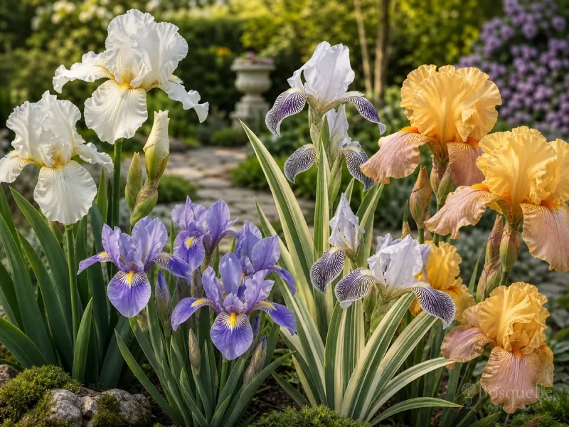 Plant Fragrant Garden Irises Near Paths guide illustration