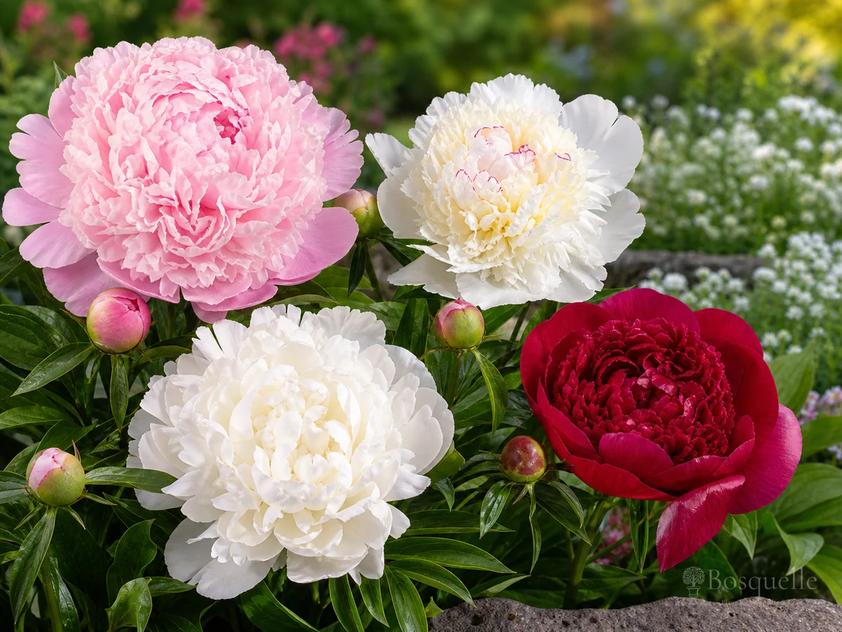 Fragrant Garden Peonies guide illustration