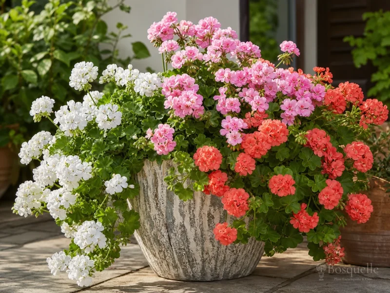 Geraniums in Containers — for Ivy Geranium