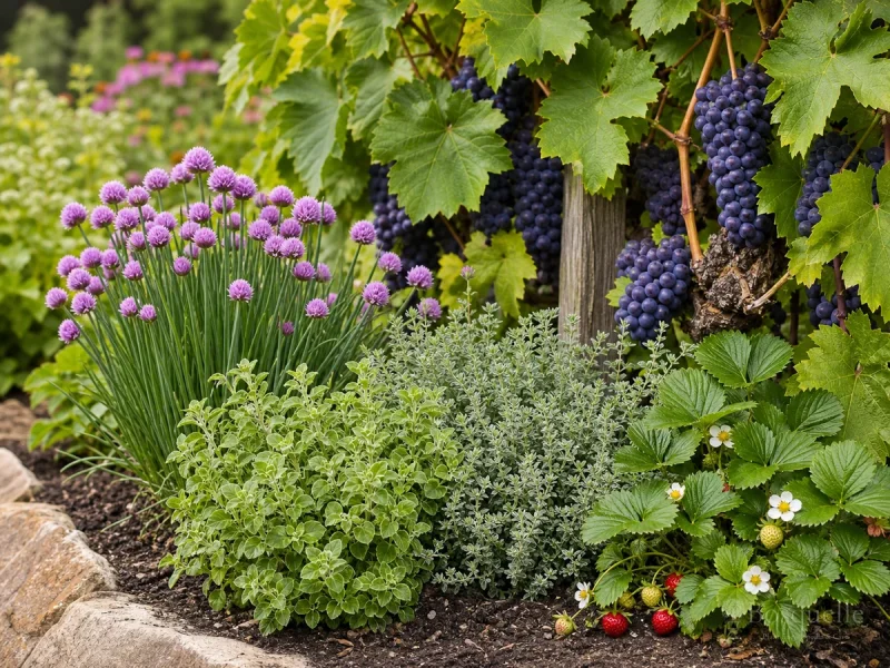 Grape Companion Plants — for Grape Vine 'Boskoop Glory'