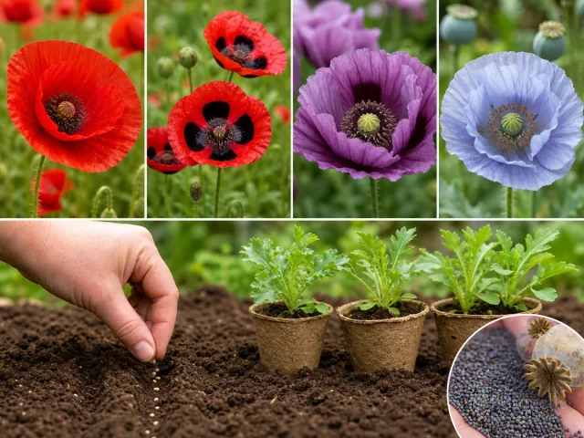 Growing Poppies from Seed — for Oriental Poppy 'Turkish Delight'
