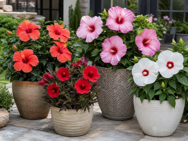 Hibiscus in Containers — for Rose Mallow 'Candy Crush'