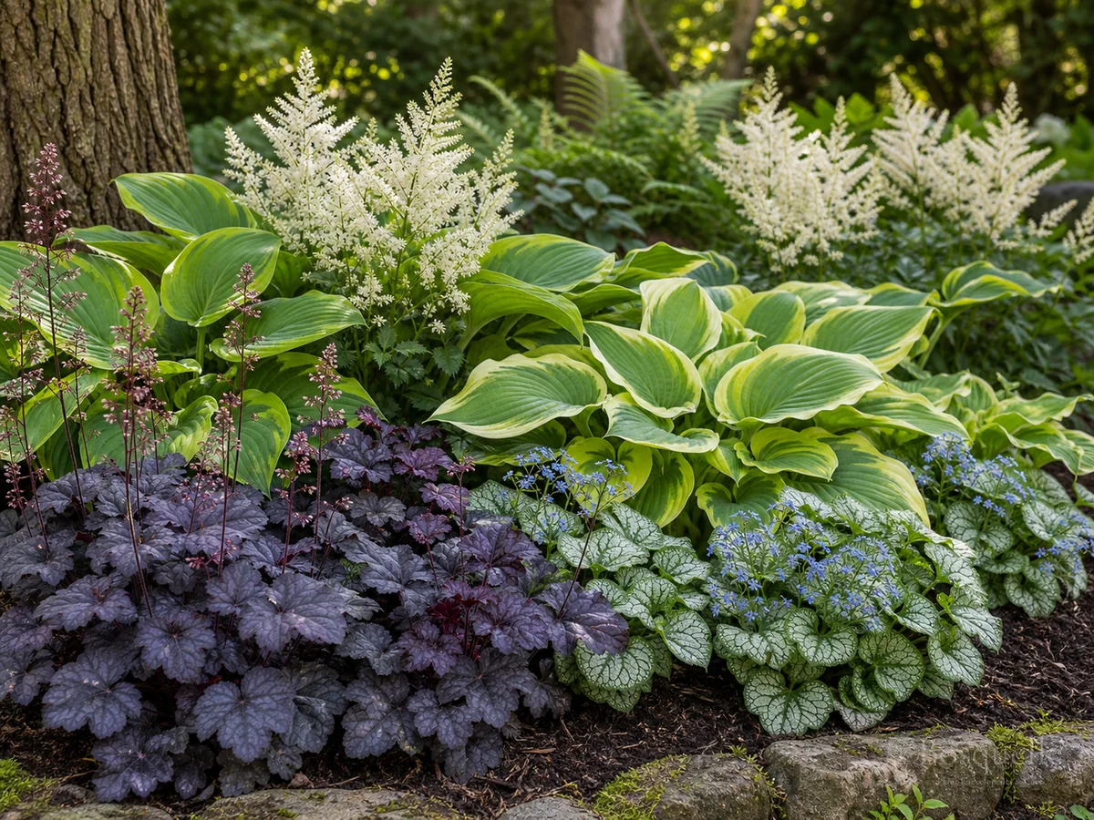 Hosta Companion Plants — for Plantain Lily 'Hadspen Blue'
