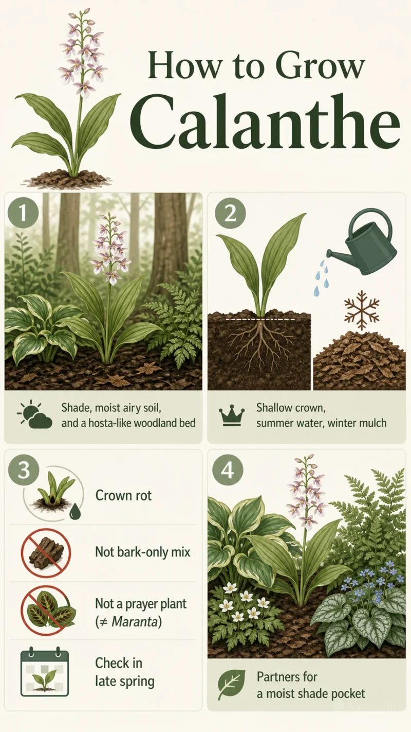 How to Grow Calanthe care summary diagram