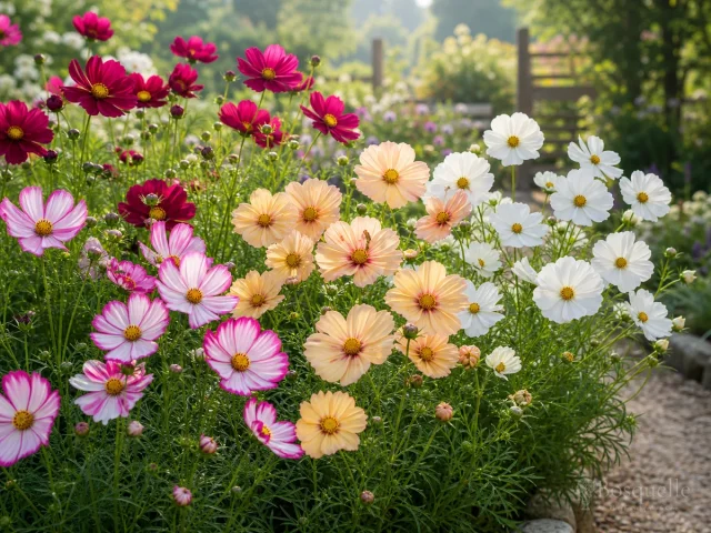 Grow and Care for a Cosmos Flower guide illustration