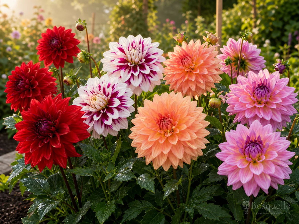 How to Grow Dahlias guide illustration