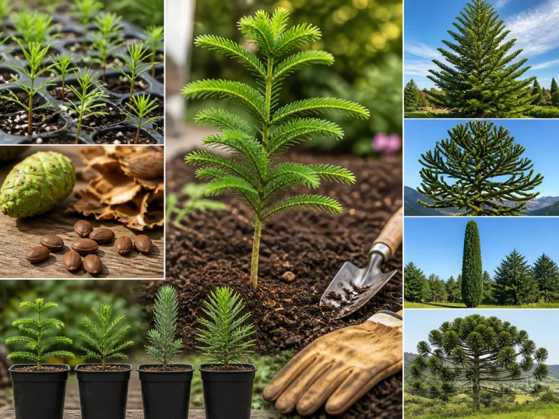 Propagate Norfolk Pine – Seed or a Gift-Clump Split guide illustration