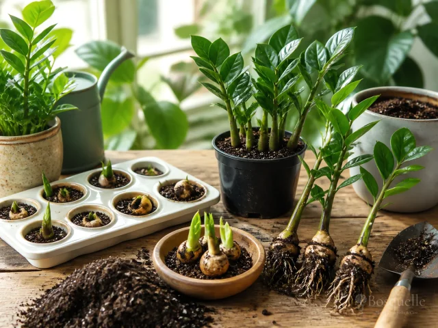 Propagate a ZZ Plant – Leaflet or Divide guide illustration