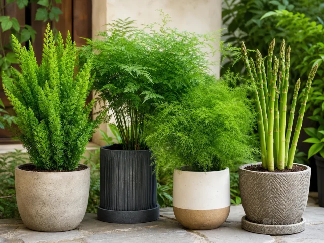Repot an Asparagus Fern 1 to 2 Inches Wider guide illustration
