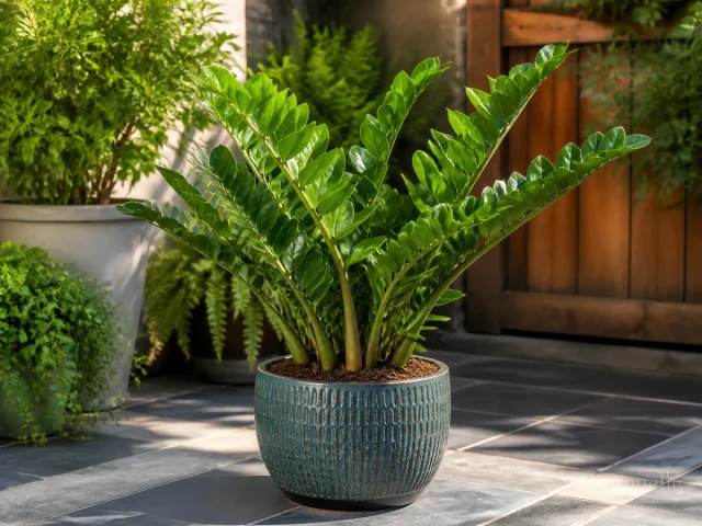 Repot a ZZ Plant When Rhizomes Fill the Pot