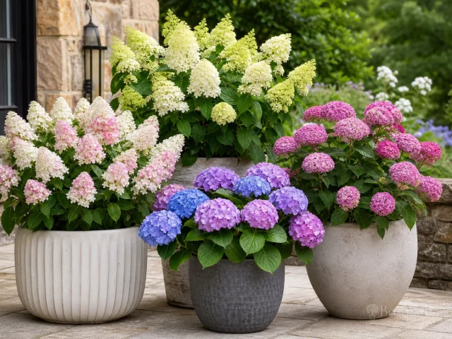 Hydrangeas in Containers — for Preziosa Hydrangea
