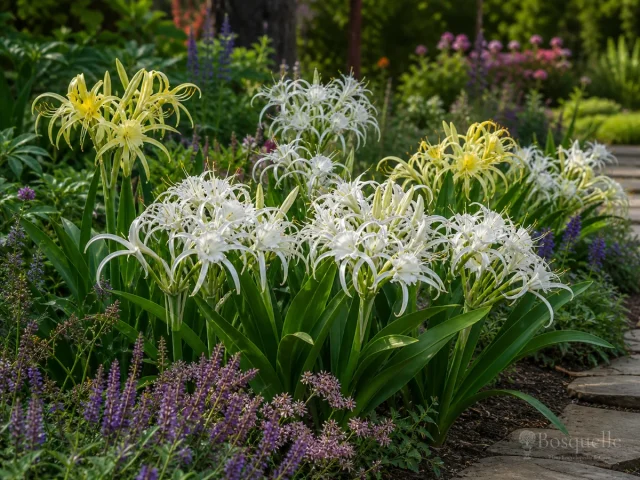 Hymenocallis With Warm-Border Partners