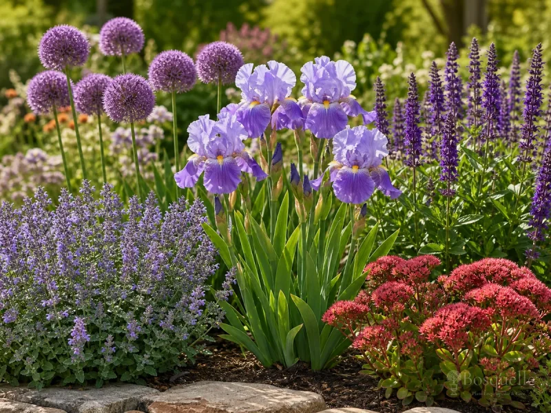 Iris With Partners for Sun and Moisture guide illustration