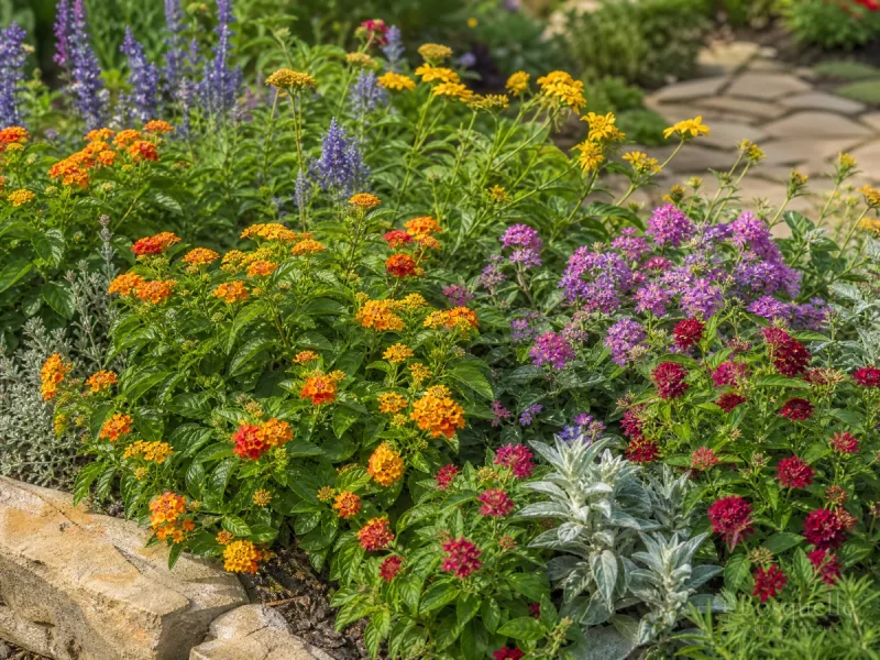 Lantana Companion Plants guide illustration