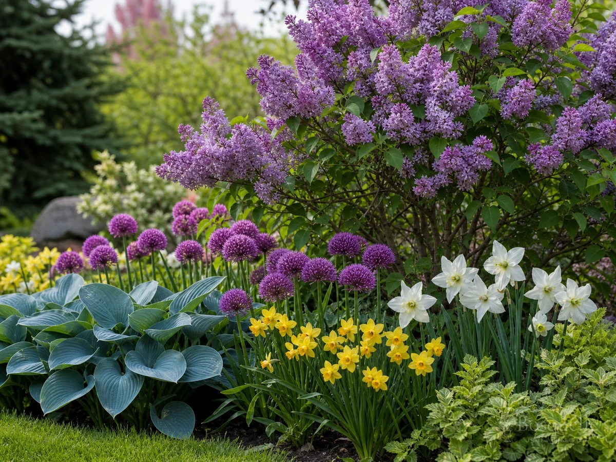 Lilac Companion Plants — for Syringa 'Pocahontas'