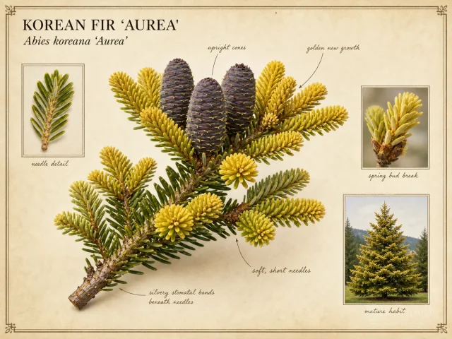 Korean Fir ‘Aurea’ (Abies koreana ‘Aurea’)
