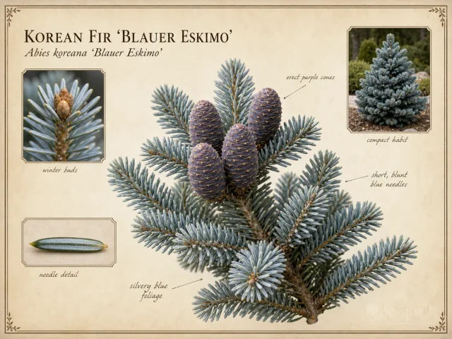 Korean Fir ‘Blauer Eskimo’ (Abies koreana ‘Blauer Eskimo’)