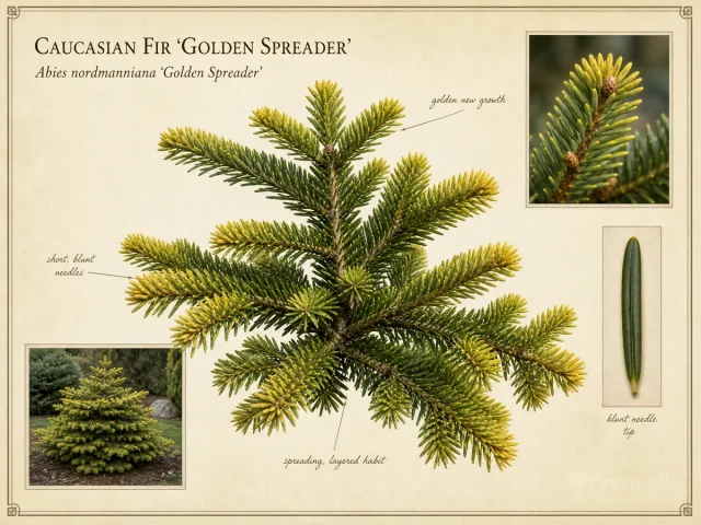 Caucasian Fir ‘Golden Spreader’ (Abies nordmanniana ‘Golden Spreader’)