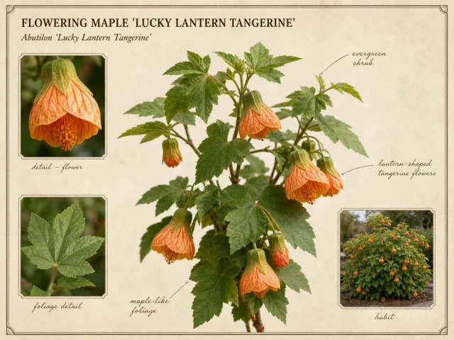 Flowering Maple ‘Lucky Lantern Tangerine’ (Abutilon ‘Lucky Lantern Tangerine’)