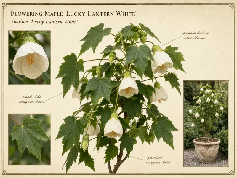 Flowering Maple ‘Lucky Lantern White’ (Abutilon ‘Lucky Lantern White’)