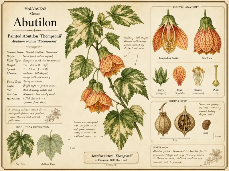 Painted Abutilon ‘Thompsonii’ (Abutilon pictum ‘Thompsonii’)