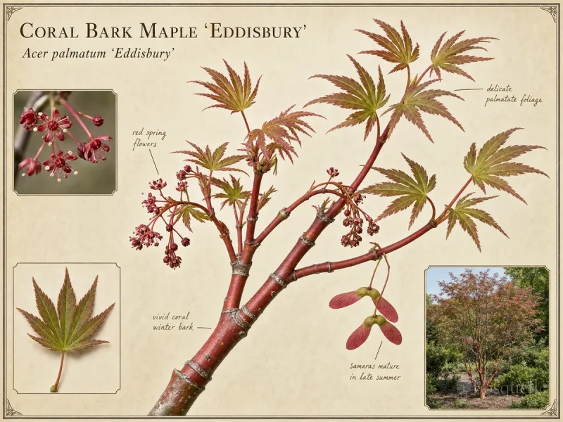 Coral Bark Maple ‘Eddisbury’ (Acer palmatum ‘Eddisbury’)