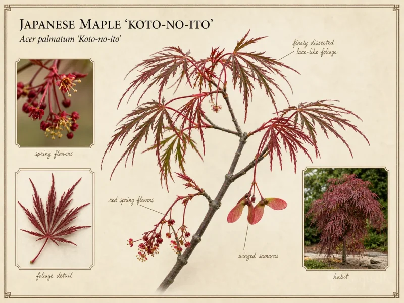 Japanese Maple ‘Koto-no-ito’ (Acer palmatum ‘Koto-no-ito’)