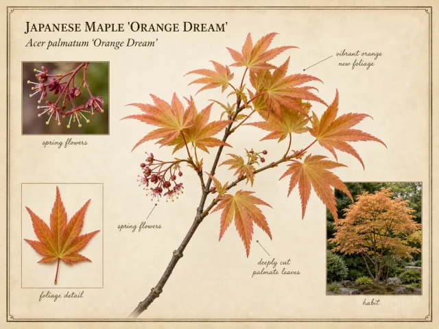 Japanese Maple ‘Orange Dream’ (Acer palmatum ‘Orange Dream’)
