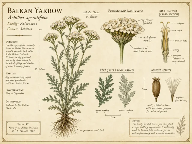 Balkan Yarrow (Achillea ageratifolia)