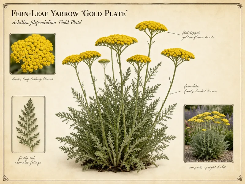 Fern-Leaf Yarrow ‘Gold Plate’ (Achillea filipendulina ‘Gold Plate’)