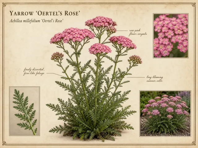 Yarrow ‘Oertel’s Rose’ (Achillea millefolium ‘Oertel’s Rose’)