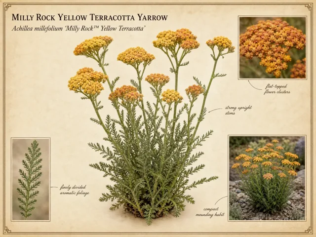 Milly Rock Yellow Terracotta Yarrow