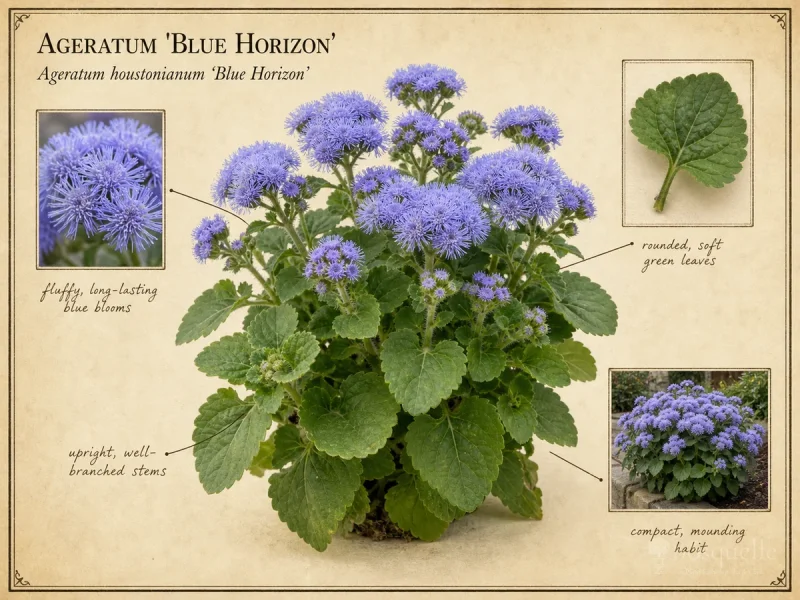 Ageratum ‘Blue Horizon’ (Ageratum houstonianum ‘Blue Horizon’)