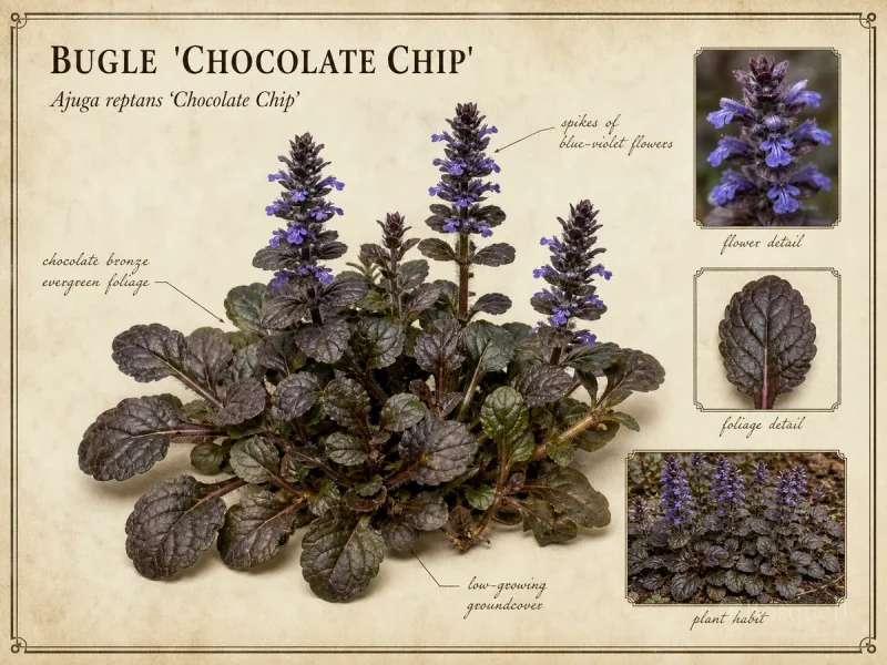 Bugle ‘Chocolate Chip’ (Ajuga reptans ‘Chocolate Chip’)