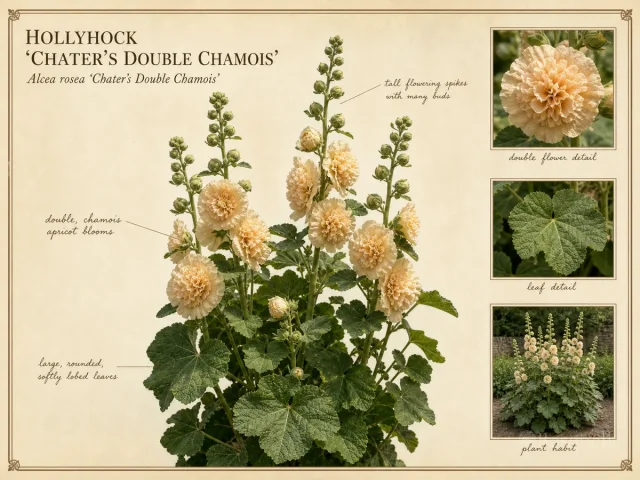 Hollyhock 'Chater's Double Chamois'