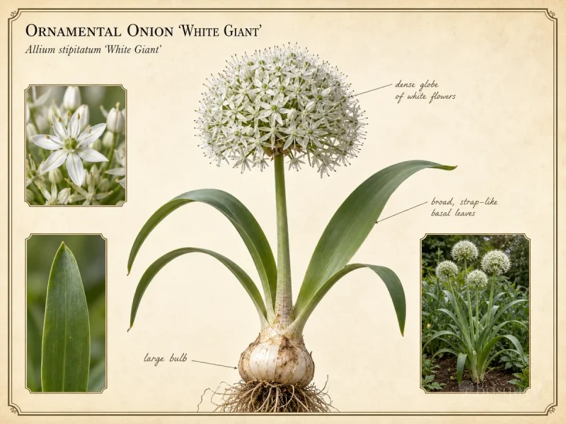 Ornamental Onion ‘White Giant’ (Allium stipitatum ‘White Giant’)