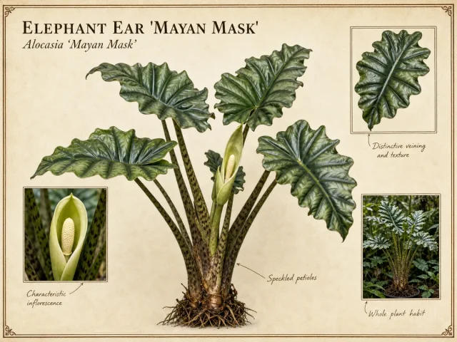 Elephant Ear 'Mayan Mask'