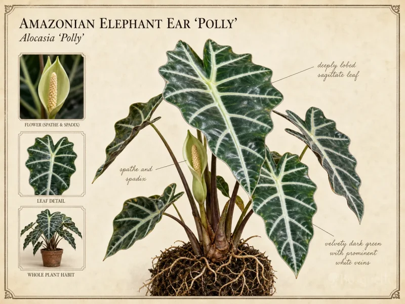Amazonian Elephant Ear ‘Polly’ (Alocasia ‘Polly’)